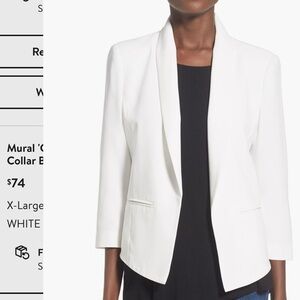 Savvy White Blazer Structured Jacket